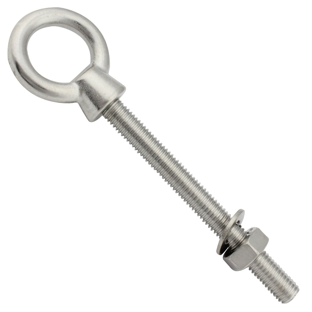 Augbolzen mit metrischem Gewinde - M8 x 100 mm - (10 Stück) - Ringschraube/Augenbolzen - (Gewindelän