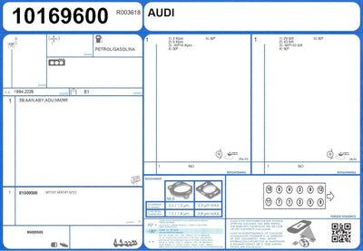 Ajusa 50114100 Dichtungsvollsatz, Motor