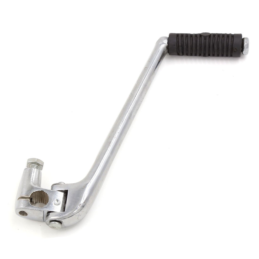 sourcing map 15mm Achse Gummi kickstarter Motorrad Kickstarterhebel Aluminiumlegierung Silberton