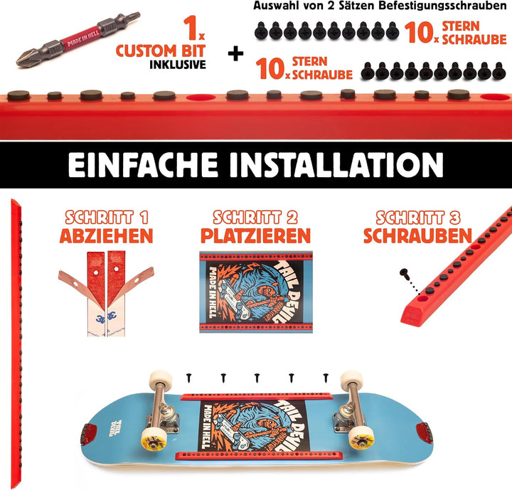 The Original Tail Devil Spark It Up! ® Funkenplatte für Skateboard für Kinder ab 8 Jahre & Erwachsen