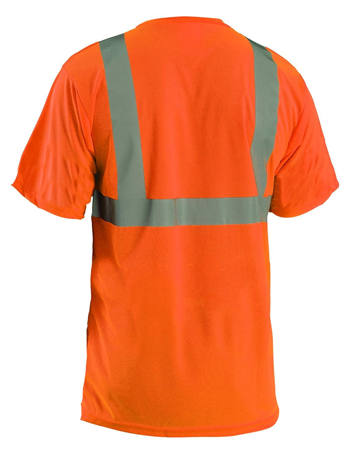 Occunomix LUX-SSETP2B-OXL Classic Standard Kurzarm Wicking Birdseye T-Shirt mit Tasche, Klasse 2, 10