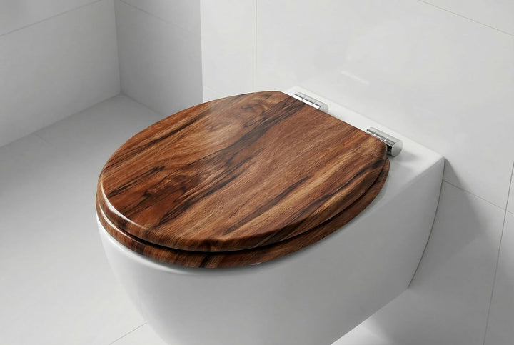 SINOBATH WC Sitz mit Absenkautomatik, Hochwertige und Stabile Qualität aus Holz, Viele Schöne WC Sit