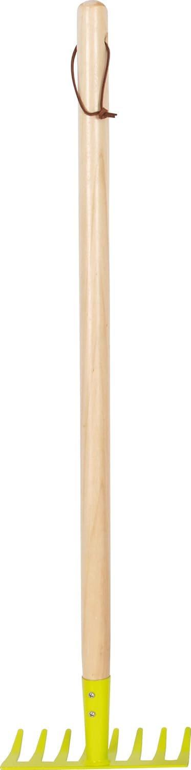 small foot Harken, 6er-Set, grün aus Holz und Metall, kindgerechtes Gartenwerkzeug für Kinder ab 3 J