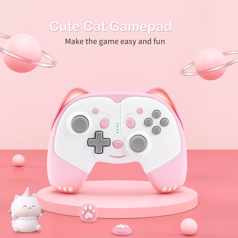 AJIJAR Kabelloser Controller kompatibel mit Nintendo Switch/Switch Lite, Bluetooth Pro Controller mi