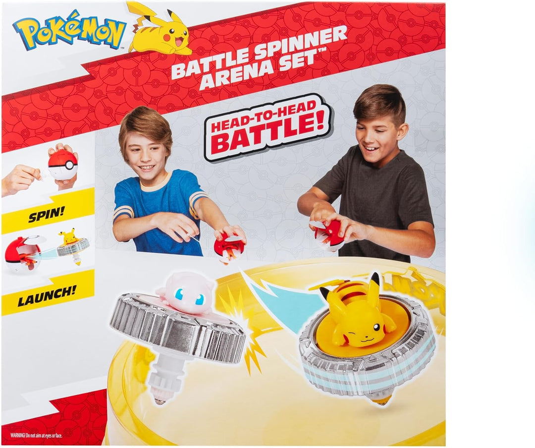 Pokémon PKW4403 - Battle Spinner - Arena mit Mew und Pikachu, offizielles Pokémon Spielset