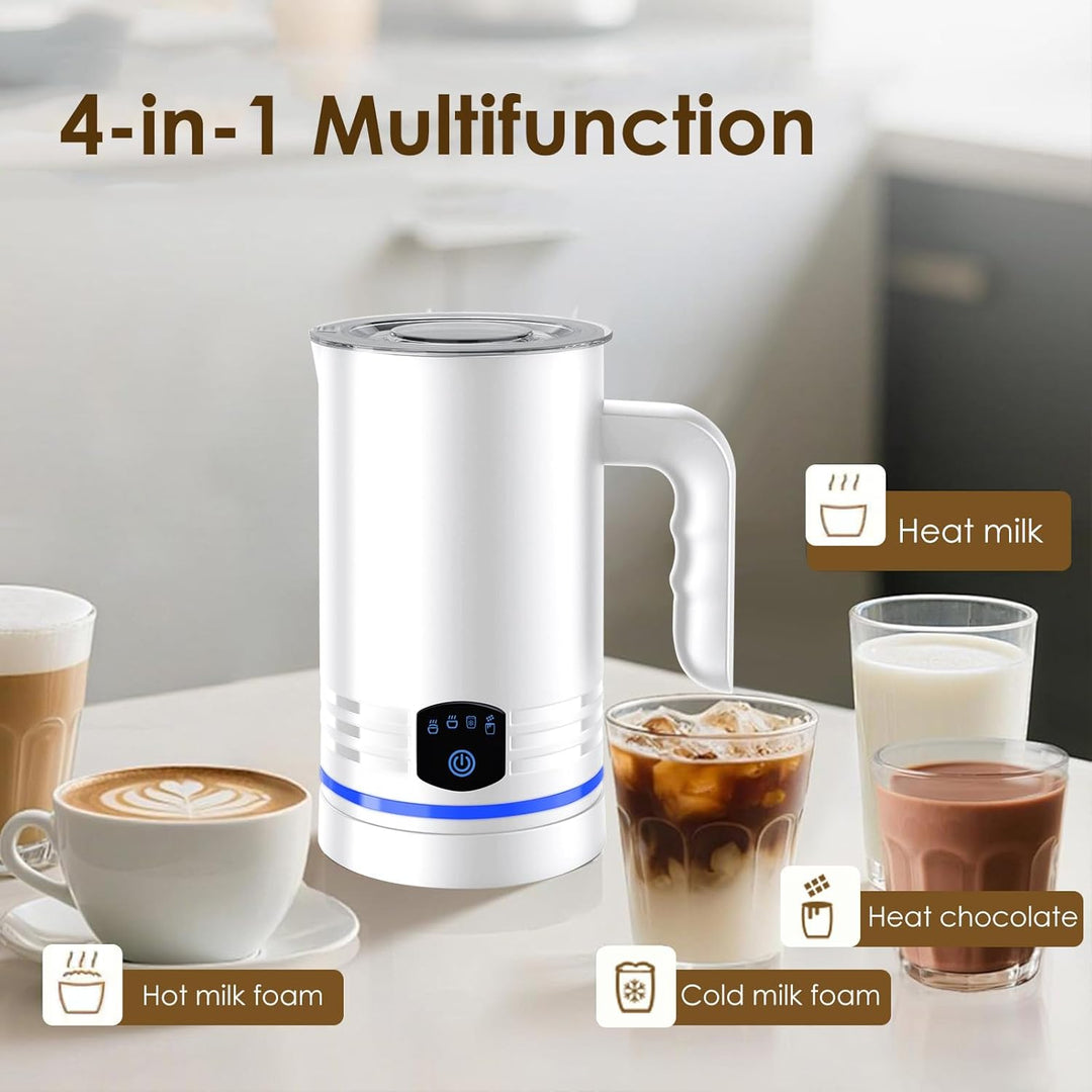 Milchaufschäumer Elektrisch 4 in 1,430ml Grosses AutomatischerMilchschäumer,Geräuschloser,Abschaltun