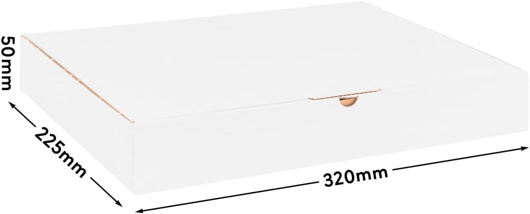 100 Maxibriefkartons 320x225x50mm Weiss Versand Post Faltschachtel MB-4