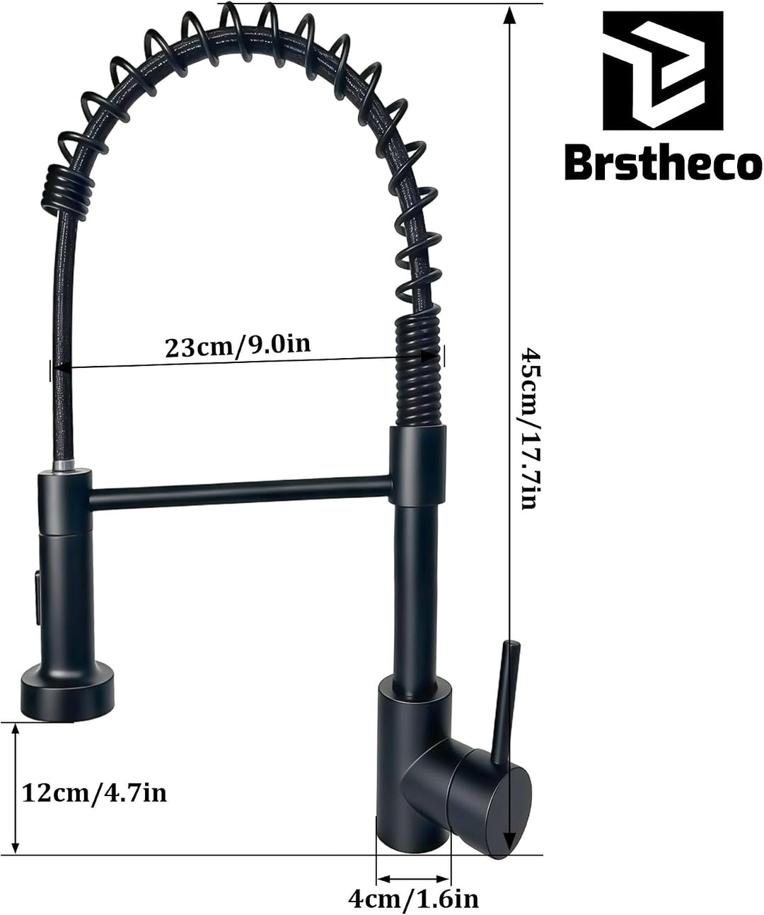 Edelstahl Wasserhahn KüChe,Hochdruck Mischbatterie KüChe mit ausziehbarer Brause,SpüLtischarmatur Zw