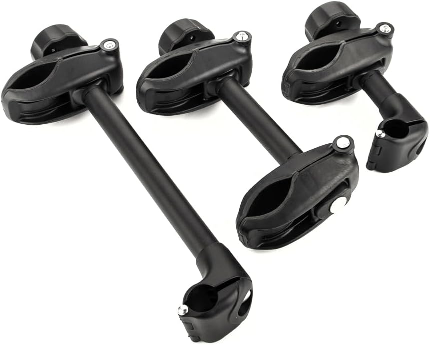 LST 3er Set Rahmenhalter für Fahrradträger 21 + 29 + 42 cm lang/kurz/beidseitig Ø 25 mm abschliessba