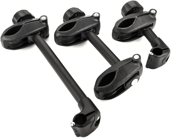 LST 3er Set Rahmenhalter für Fahrradträger 21 + 29 + 42 cm lang/kurz/beidseitig Ø 25 mm abschliessba