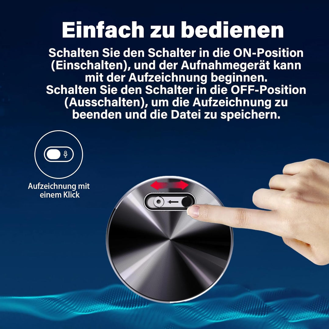 Diktiergerät Mini,Aufnahmegerät Spionage,Spion abhörgerät,Spion digital Voice Recorder