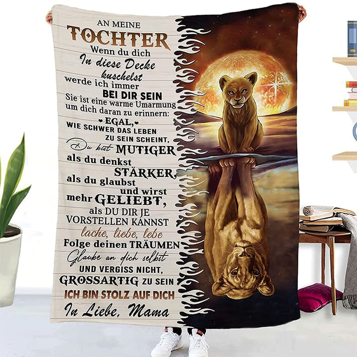 TDDKFB Kuscheldecke Flauschige Personalisierte Decke Geschenke An Meine Tochter,Mutter Für Tochter L