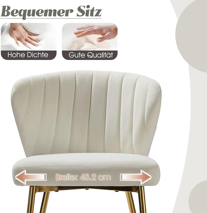 FABRICATION HAUS Esszimmerstühl aus Velours moderner friseurstuhl,wohnzimmerstühl, beistellstuhl für