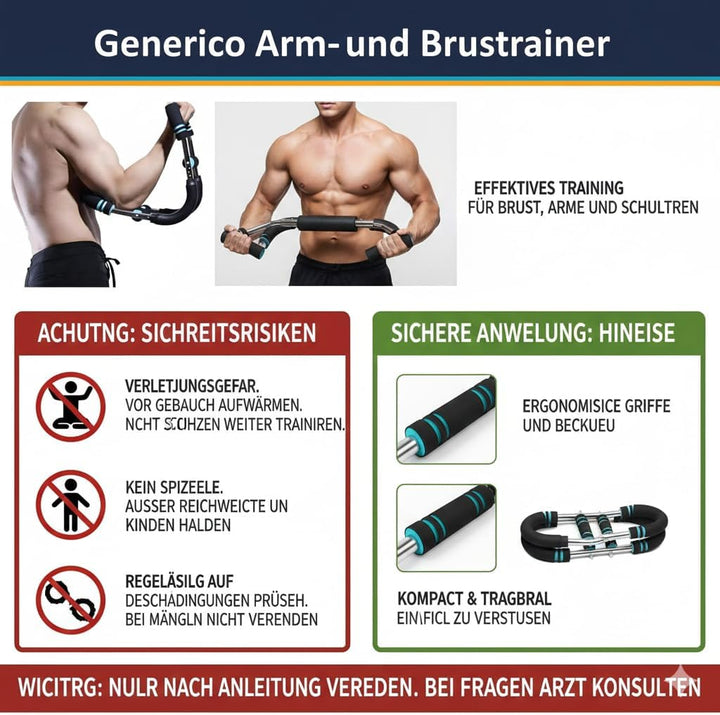 Adjustable Twister Arm Trainer for Men and Women - U-Shaped Chest Expander Twister Arm Exerciser wit