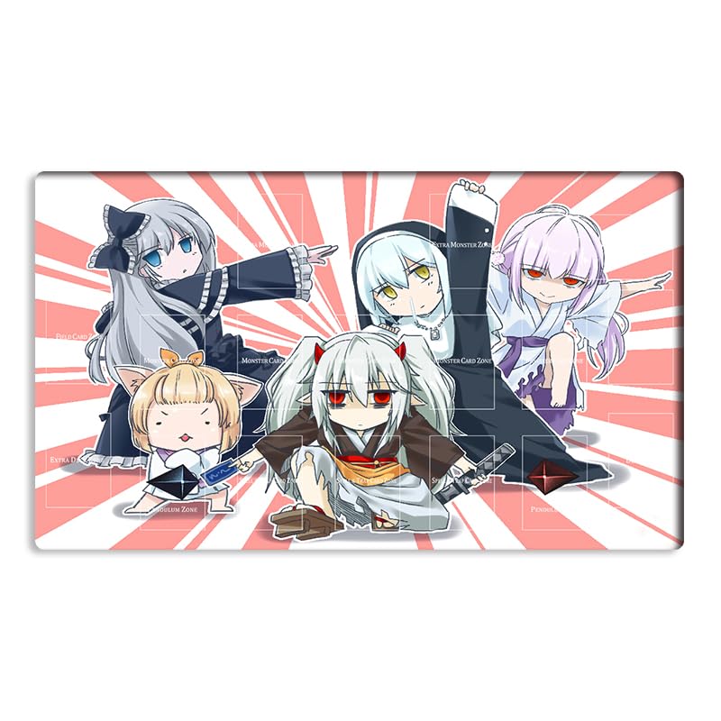 Neue Mlikemat Playmat Geisterbelle & Haunted Mansion TCG CCG OCG Sammelkartenspielmatte mit Zonen +