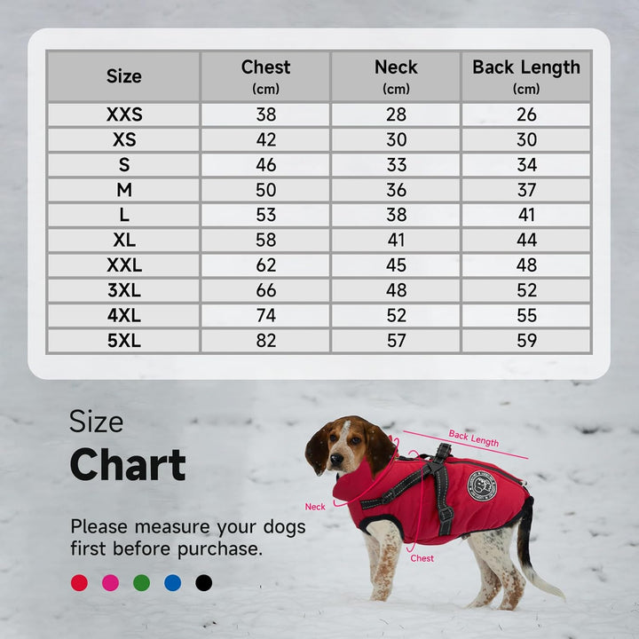 Hundemantel für Kleine Hunde Wasserdicht,Hundemantel mit Geschirr, Winterjacken & Wintermäntel für H