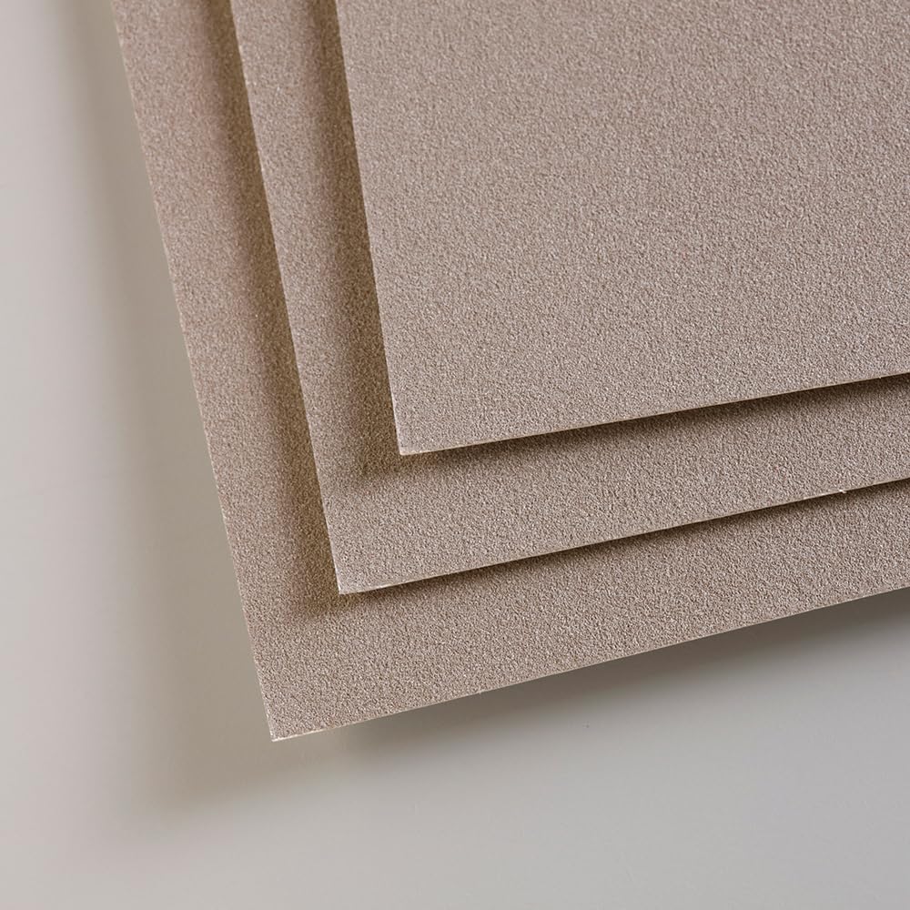 Clairefontaine 96053C - Zeichenblock Pastelmat, kopfgeleimt, 12 Blatt 24x30 cm, 360g, 4 Farben sorti