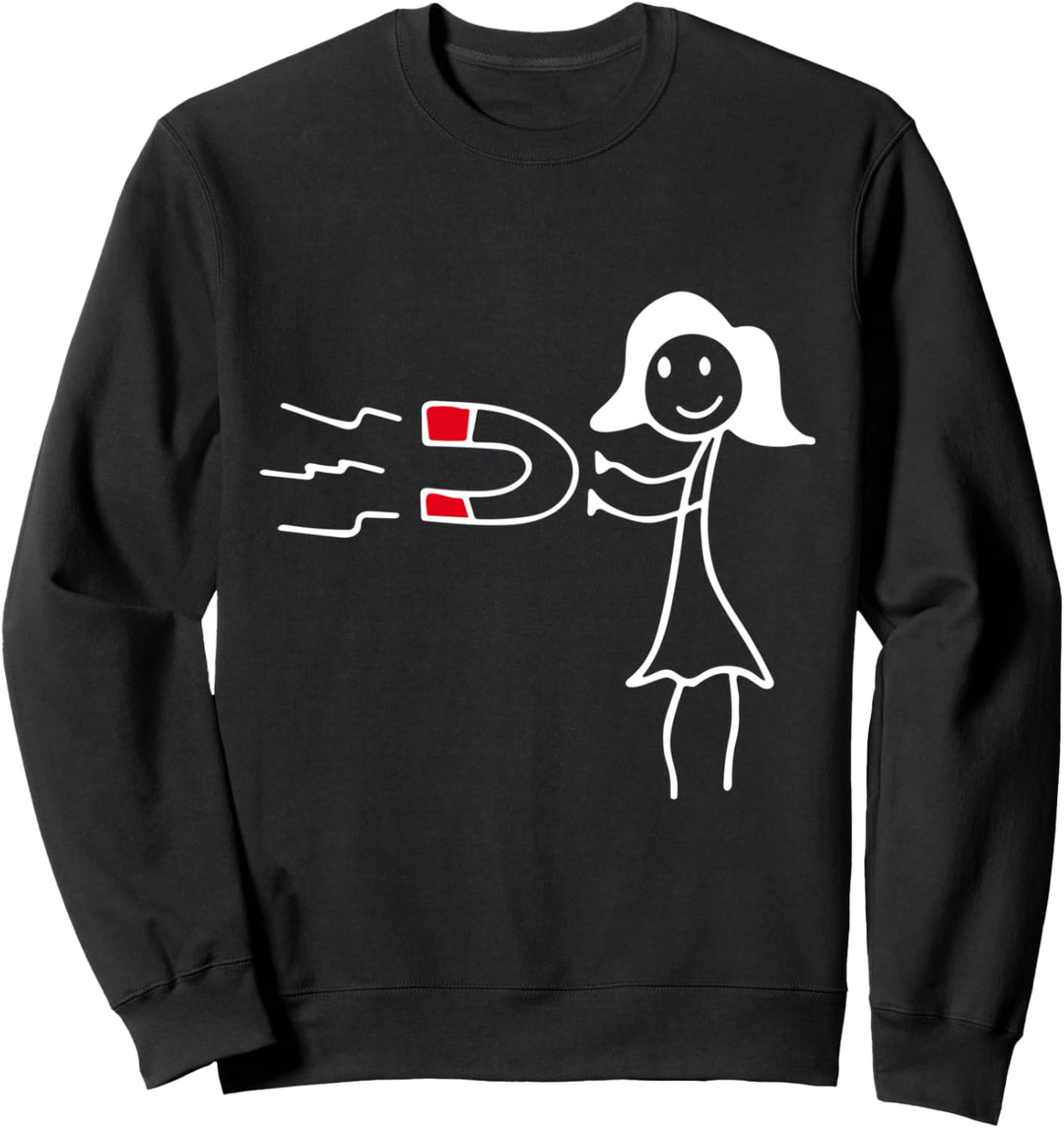 Couple Magnet Heart Matching Valentine's Day Sweatshirt