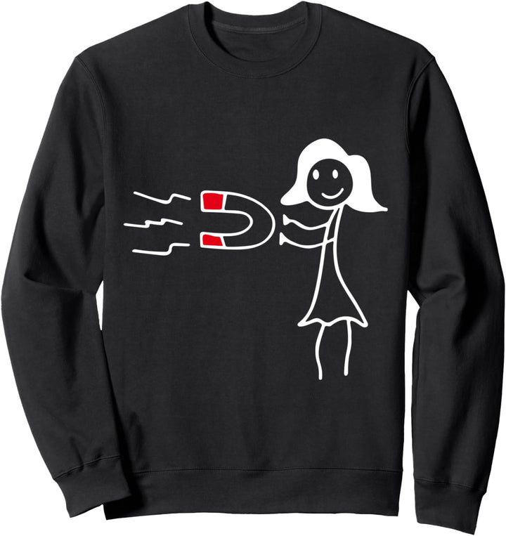Couple Magnet Heart Matching Valentine's Day Sweatshirt