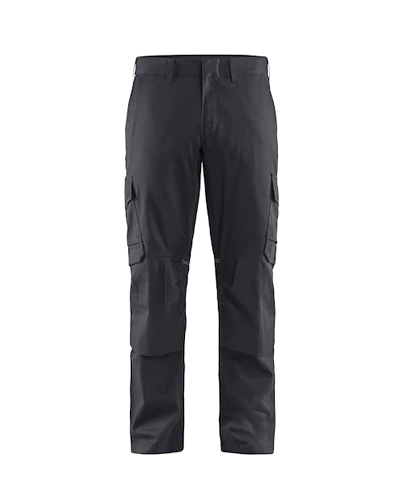 Blaklader 144818329699C62 Industrie Stretch Arbeitshose mit Kniepolstertaschen, Mittelgrau/Schwarz,