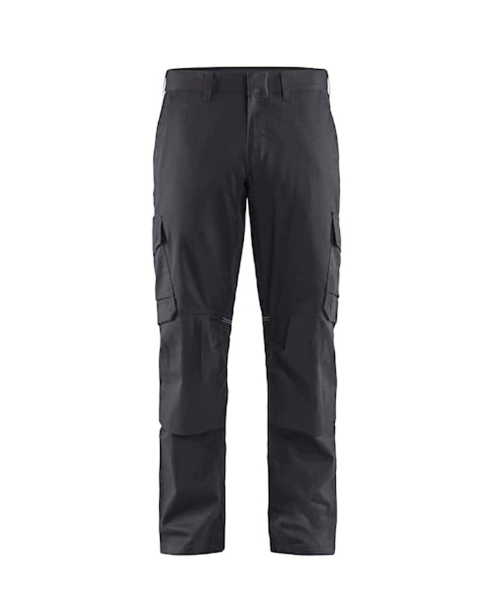 Blaklader 144818329699C62 Industrie Stretch Arbeitshose mit Kniepolstertaschen, Mittelgrau/Schwarz,