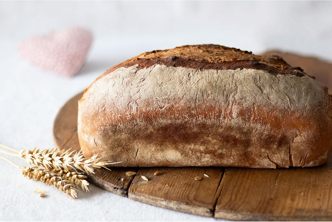 Städter we love baking silberne Brot-Back-Kastenform 35 x 14,5 - Höhe 8,5cm - aus Metall emailliert