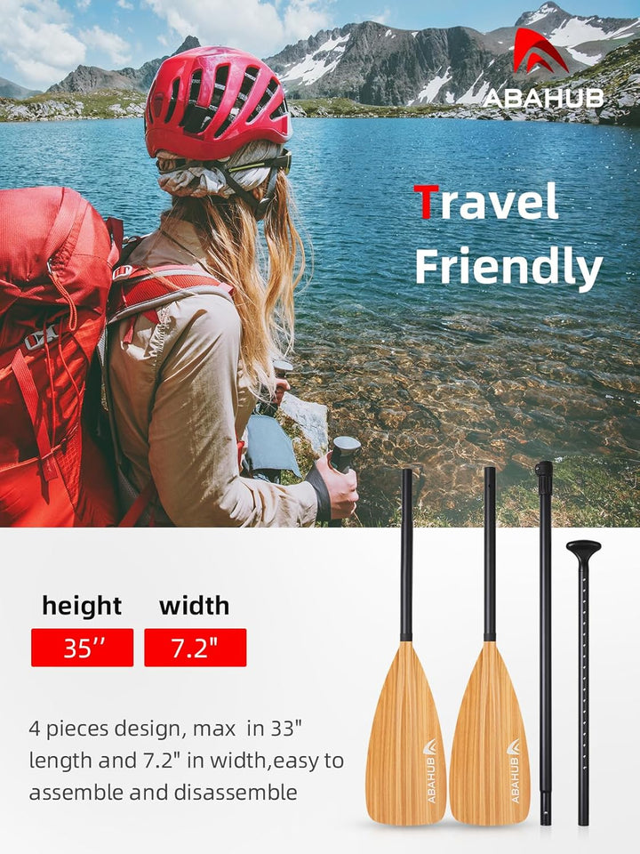Abahub SUP Paddel / 2 in 1 Sup Kajak Paddel Aluminium Einstellbares Stand Up Paddle für Paddleboard,