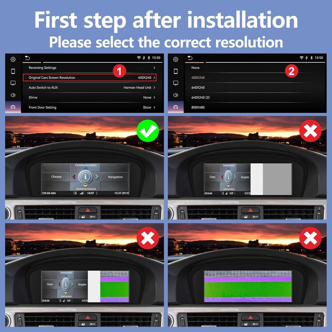 Autoradio für Wireless Carplay/Android Auto Touchscreen Radioempfänger für BMW 3/5 E60/E63/E64/E90/E