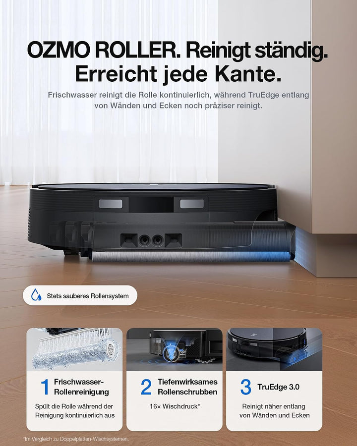 ECOVACS X12 OMNICYCLONE Saugroboter mit Wischfunktion, Blast &amp; 22.000 Pa, FocusJet-System zur Flecke