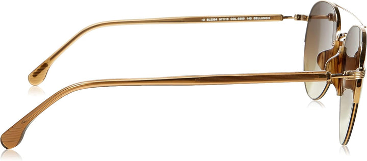Lozza Unisex Sunglasses 57 Gold, 57 Gold