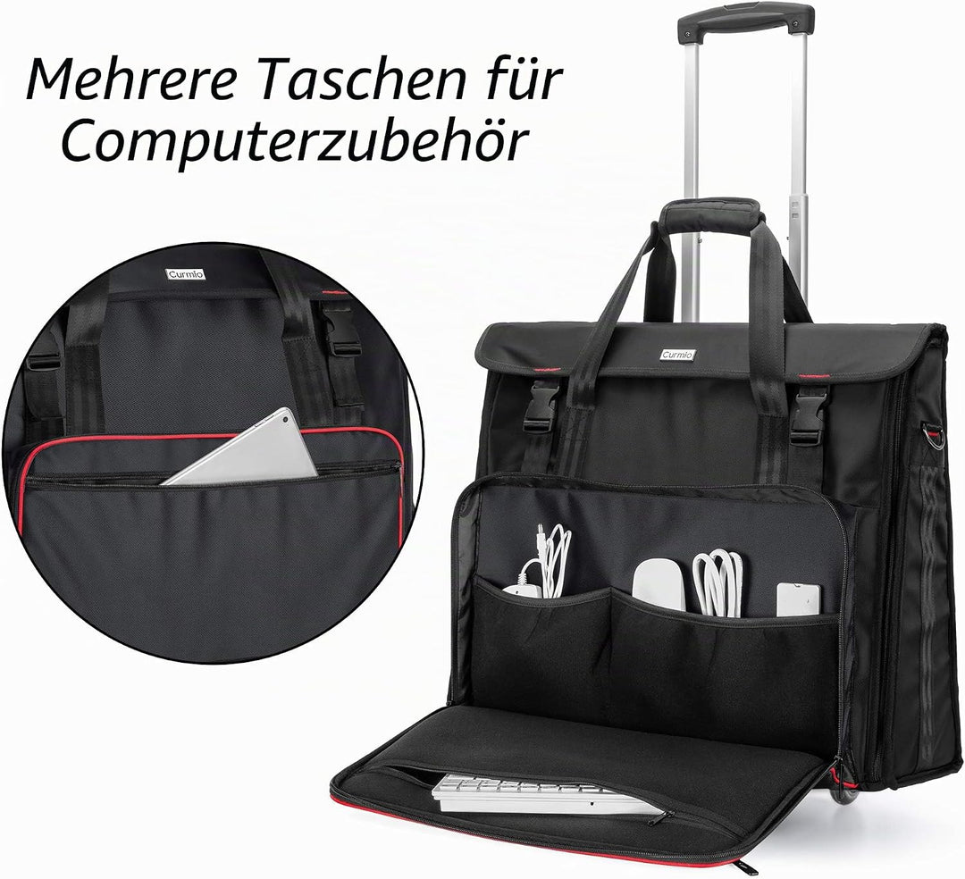 CURMIO Tragetasche kompatibel mit Apple iMac 27" mit Abnehmbarem Trolley, 27 Zoll Desktop Computer R