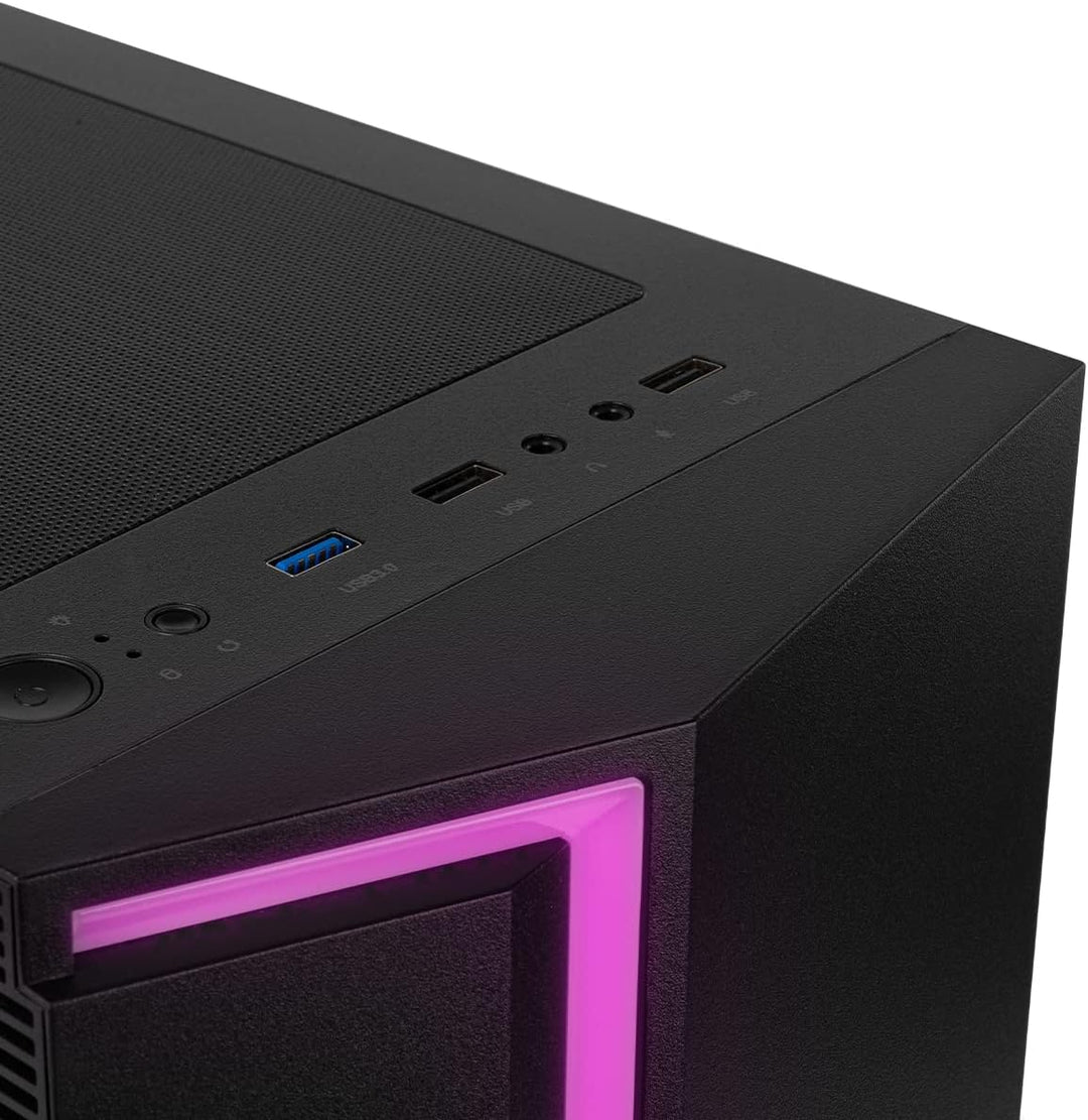 NOX XTREME PRODUCTS Infinity Gamma - Mid-Tower ATX/M-ATX/ITX ARGB Dynamic Rainbow, Seitenteil aus ge