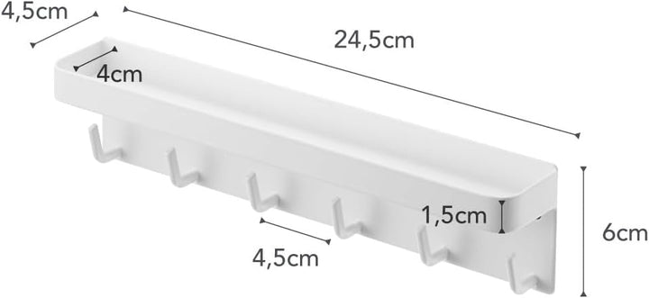 Magnetic key hook with tray - Smart - white Weiss, Weiss