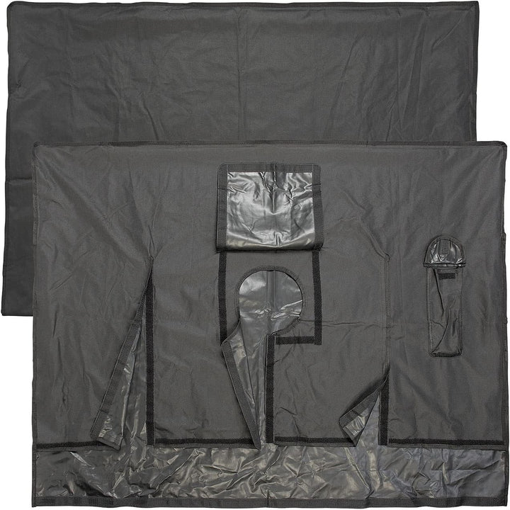 infactory Schutzhülle: Outdoor-TV-Abdeckung, für Geräte mit 55" - 58", wetterfest, schwarz (Fernsehe