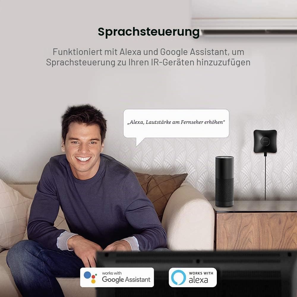 BroadLink - RM4 Pro, IR und HF Universal-Fernbedienung, All-in-One Hub, Code-Lernfunktion, WLAN, für
