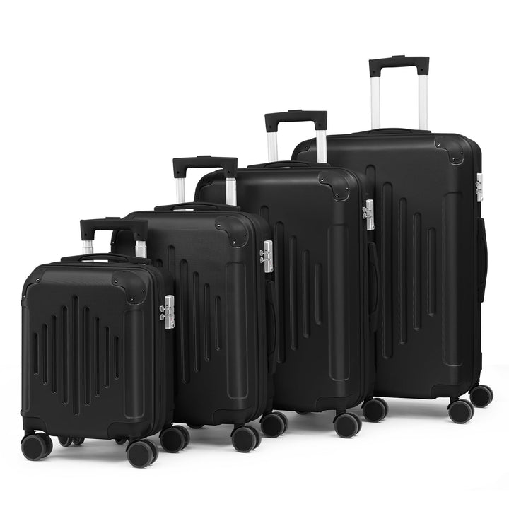 LALAHO Kofferset 4 teilig Hartschale, Reisekoffer mit Rollen Gross, Koffer Set 4 Stück aus ABS, Hand