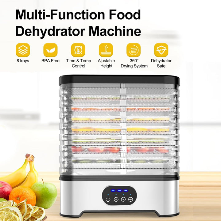 Dörrgerät für Lebensmittel, 400 W, Dörrgerät für Obst mit Temperatureinstellung von 42 °C bis 70 °C