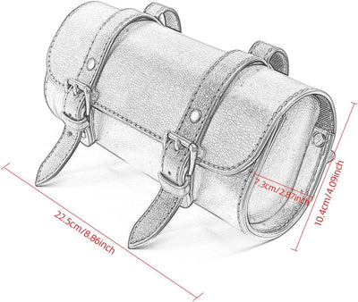 Motorrad Satteltasche Mini Motorradgabel Lenker Pu Leder Werkzeug Aufbewahrungstasche (D), D