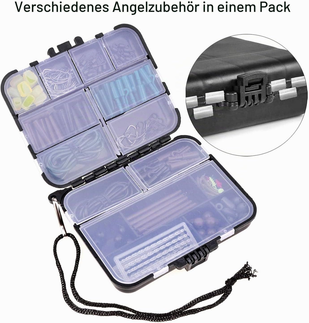 282stk Angelhaken Kit, Karpfen Angelzubehör Set inkl. Jig Haken, Bullet Bass Werfen Sinker Gewichte,