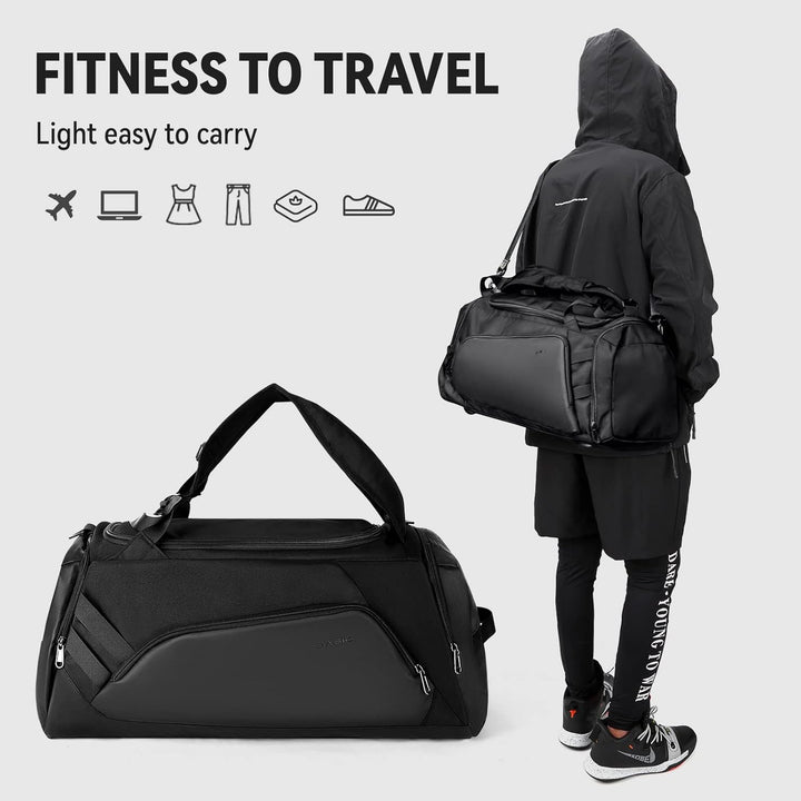 Sport Gym Bag Men,Sport Duffel Bag with Shoes Compartment and Wet Pocket Travel Duffel Bag Lightweig