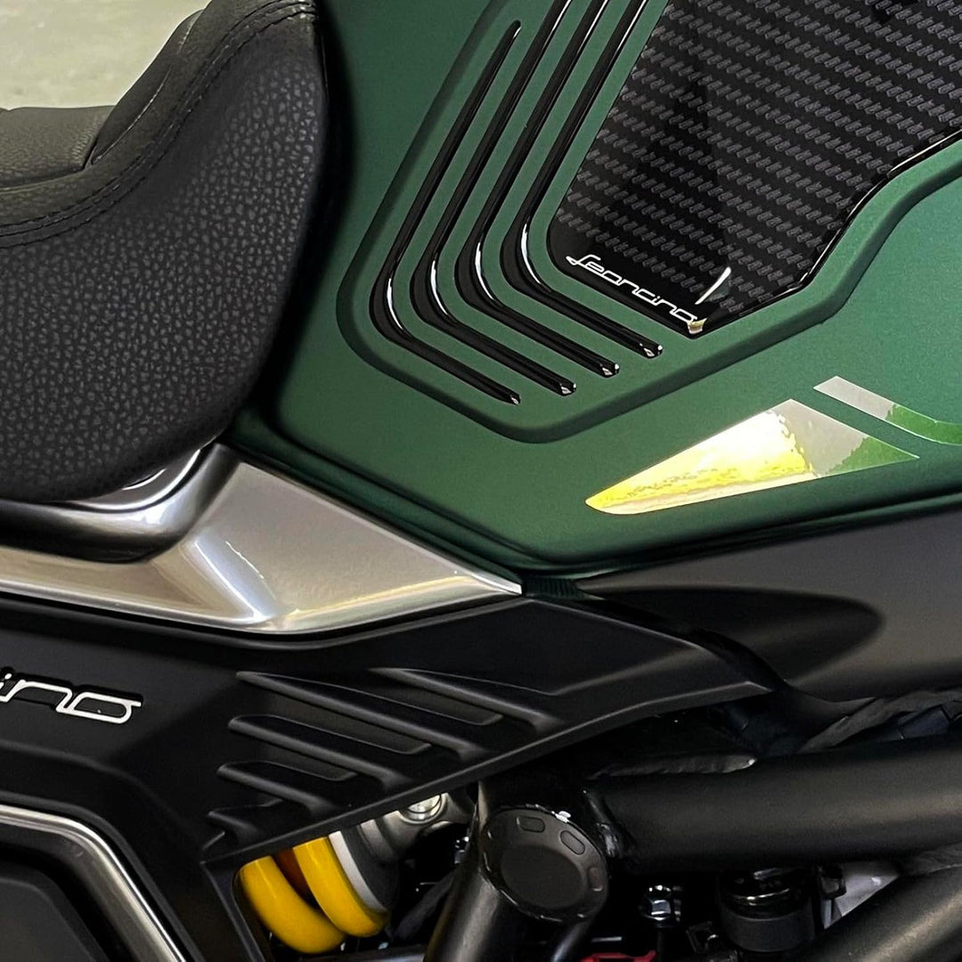 Resin Bike Aufkleber für Motorrad Kompatibel mit Benelli Leoncino 800 2022. Seitenschutz für den Tan