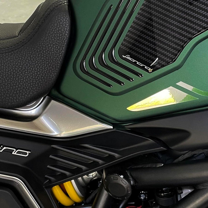Resin Bike Aufkleber für Motorrad Kompatibel mit Benelli Leoncino 800 2022. Seitenschutz für den Tan