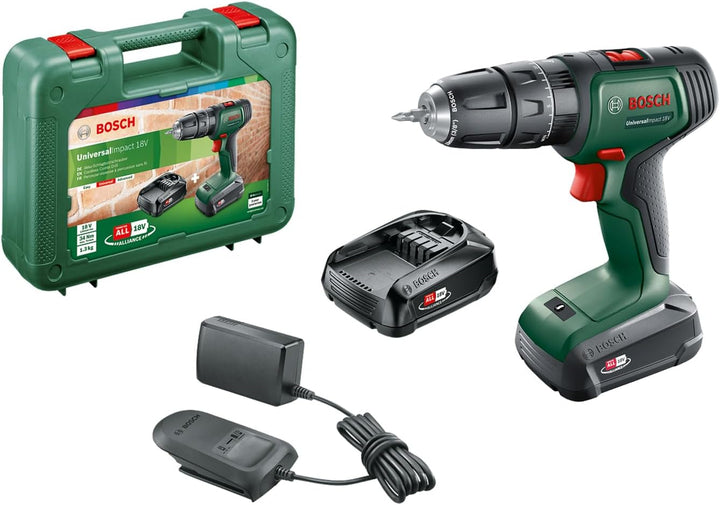 Bosch Home and Garden Bosch Akku Schlagbohrschrauber UniversalImpact 18 V (2 Akkus, 18 Volt System,