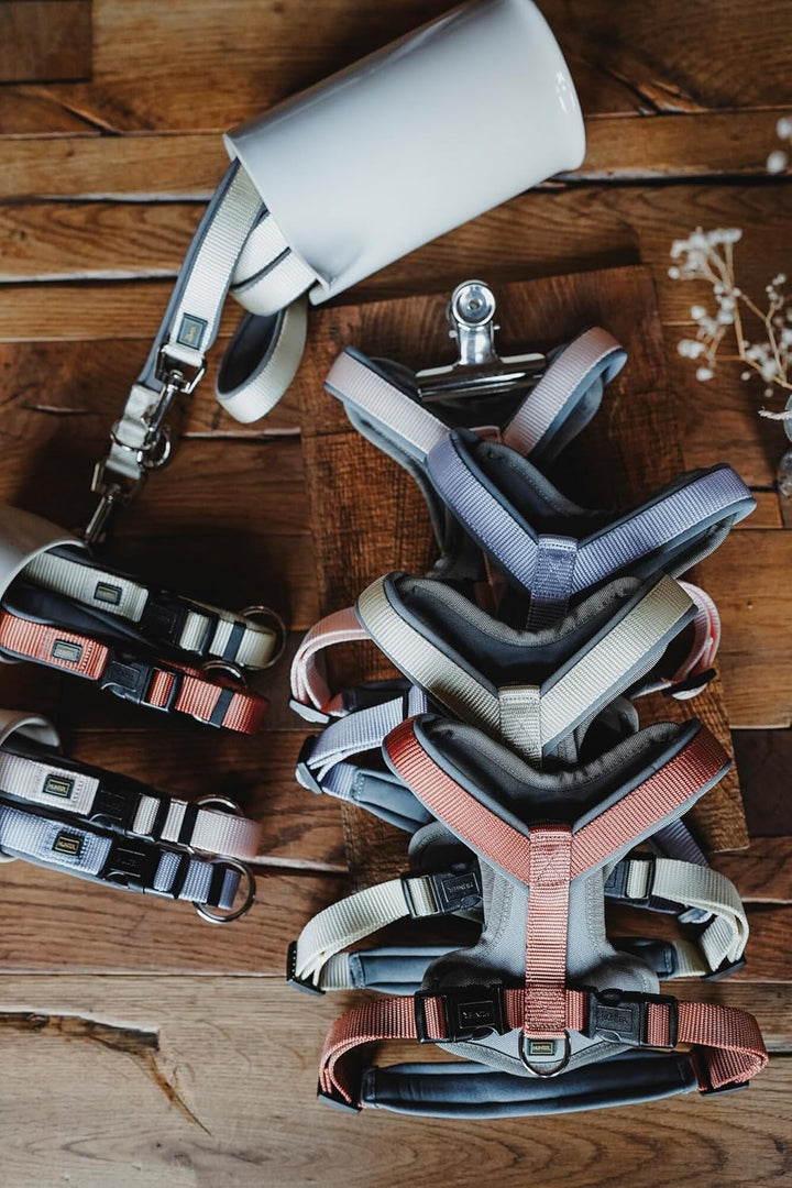 HUNTER Hundegeschirr NEOPREN, Farbe: pfirsich/grau, strapazierfähiges Nylon, mit weichem Neopren gep