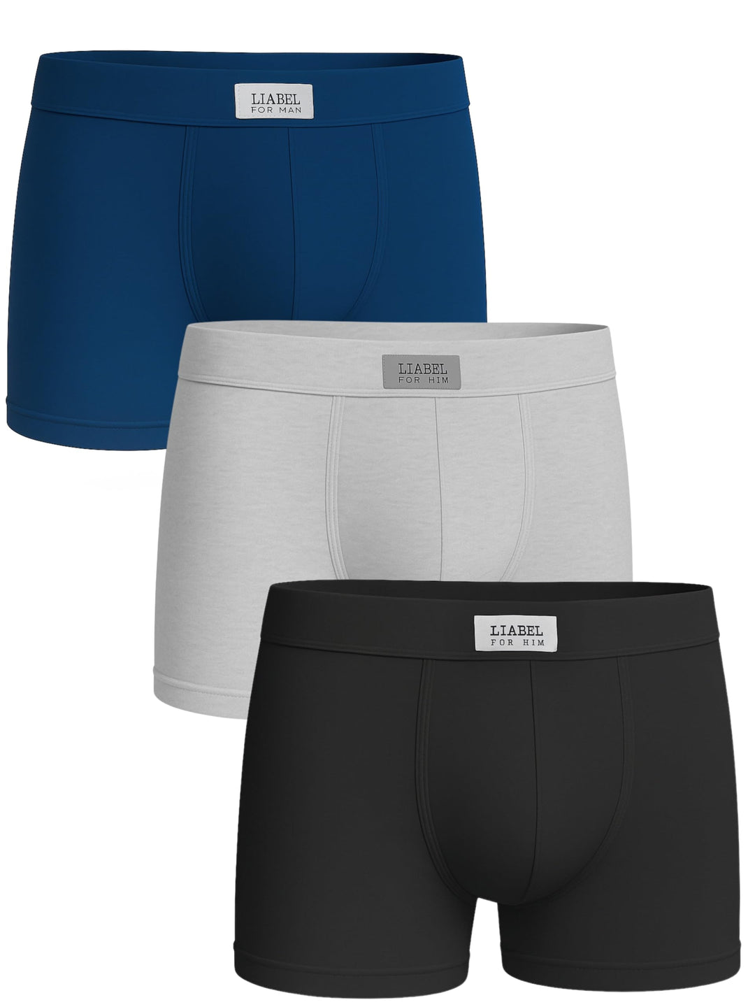 Liabel 6 Boxershorts für Herren, elastische Baumwolle, atmungsaktiv, Unterhosen-Set für Herren, bunt