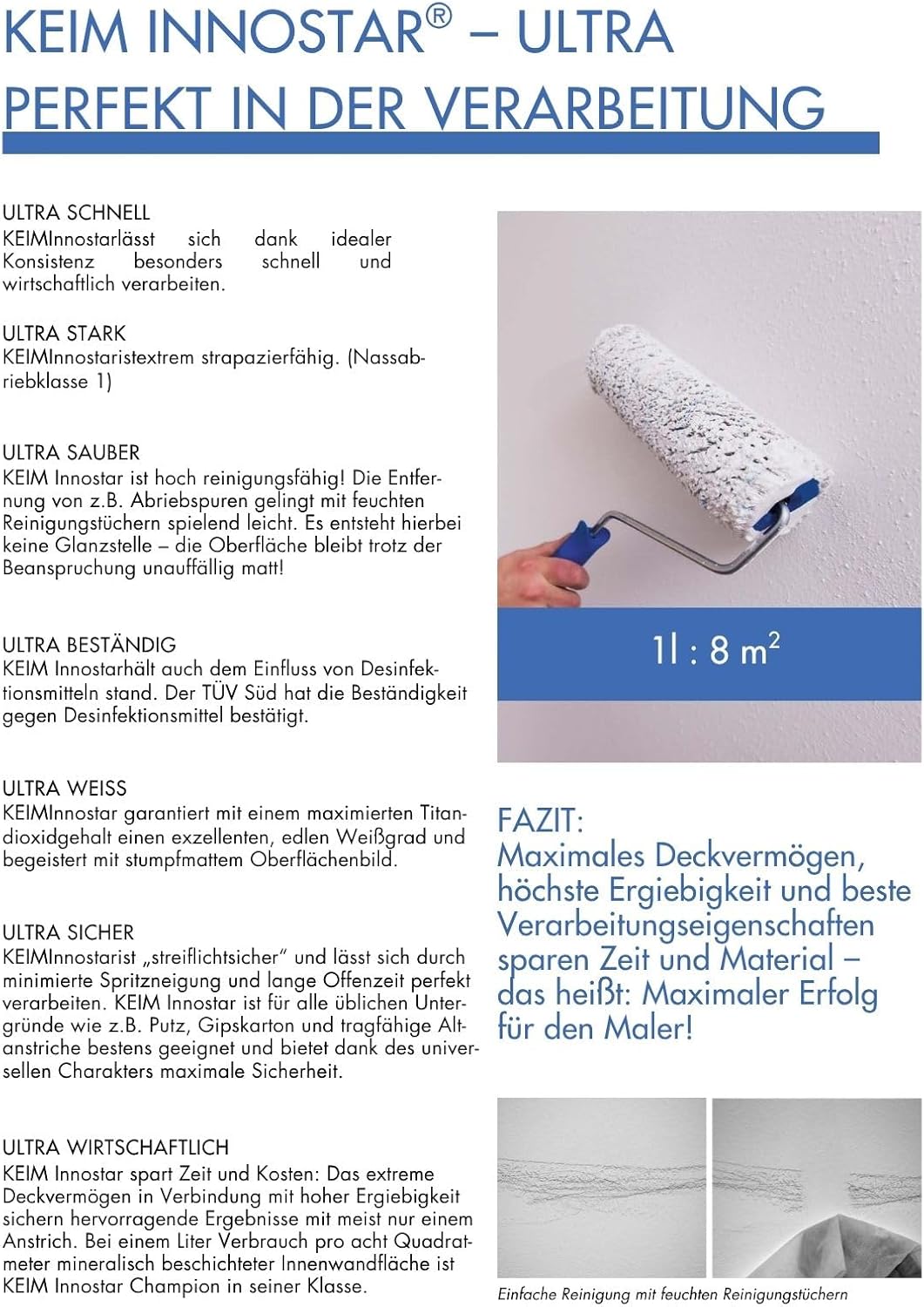 Keim Innostar Silikatfarbe Grösse 12,5 LTR, Farbe 9870 12.5 l (1er Pack) 9870, 12.5 l (1er Pack) 987