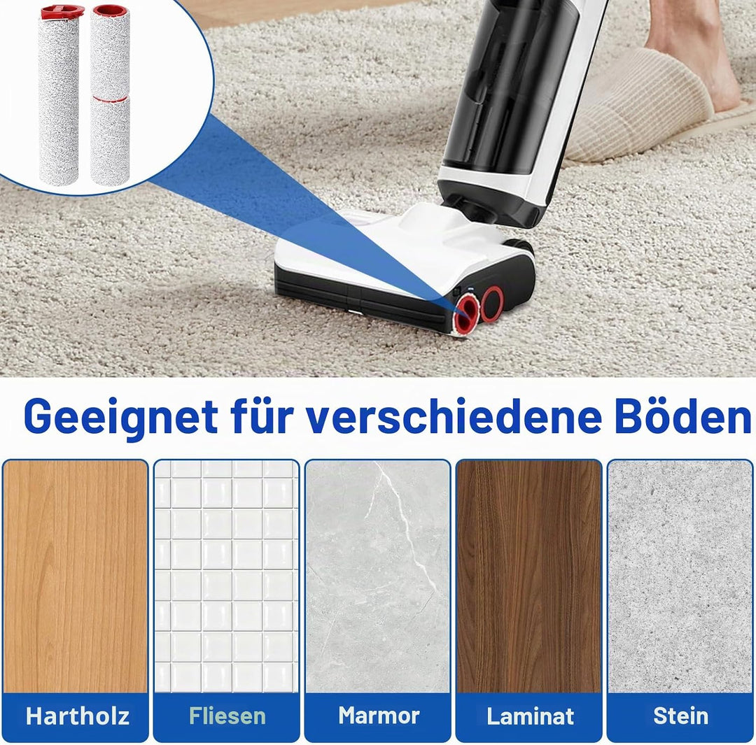 Bürstenwalze Ersatzteile für Roborock Dyad Pro/Dyad Pro Combo Nass und Trockensauger Zubehör (1 Lang