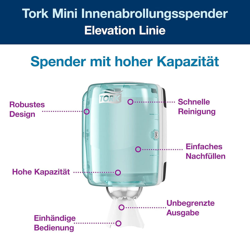 Tork 659000 Innenabrollungsspender für M2 Papierwischtücher im Performance Design / Wischtuchspender