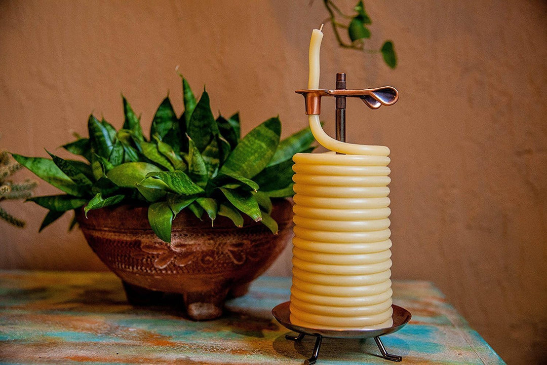 Candle by the Hour 80 Stunden vertikale Kerze, umweltfreundlich, natürliches Bienenwachs mit Baumwol