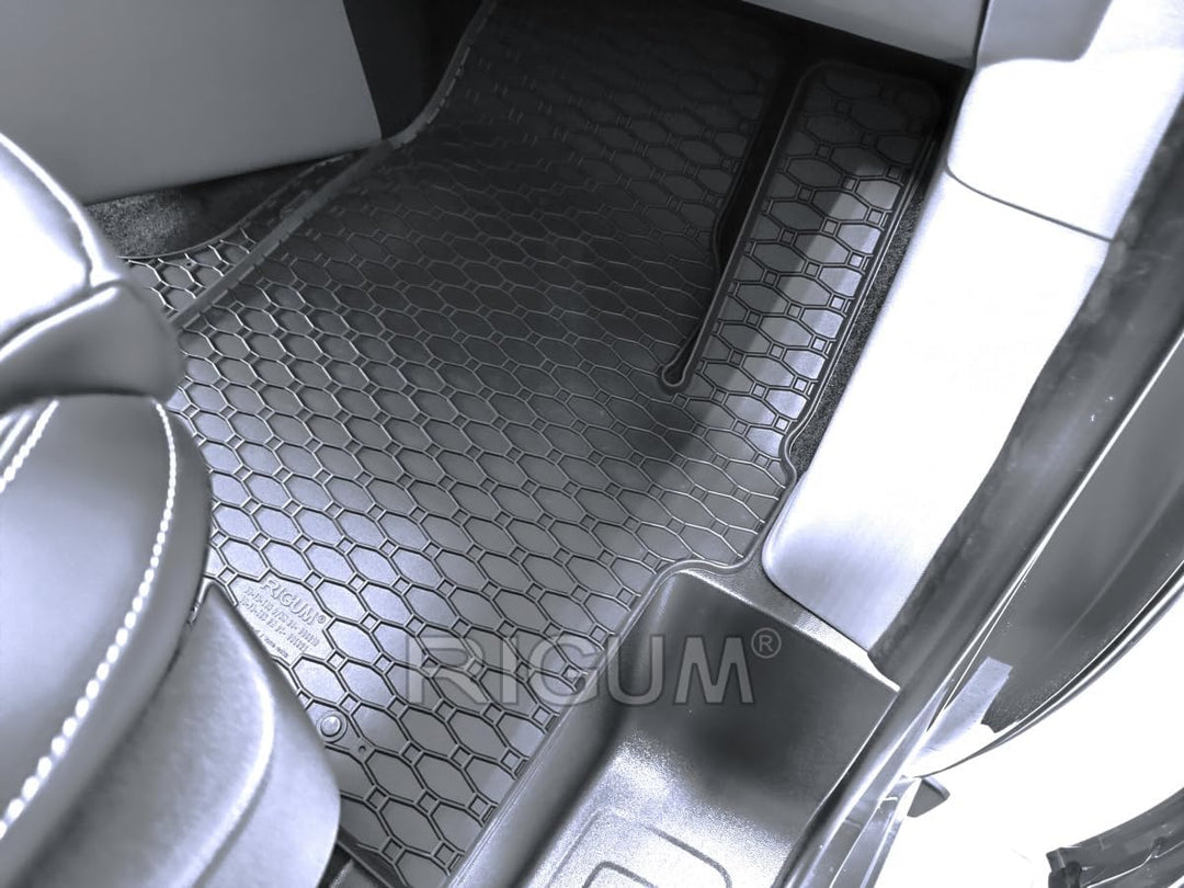 Gummifussmatten kompatibel mit Ford Tourneo Custom NXN 3 Sitzer | Baujahr ab 2024, hoher Rand, wasse
